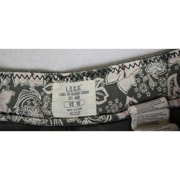 L.O.G.G H&M - WOMEN'S GREEN A-LINE LINEN BLEND KNEE LENGTH SKIRT SIZE 10 - FLAWS - Picture 8 of 11